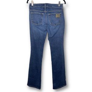 Vintage Y2K Michael Kors Size 6 Low Rise Medium Indigo Boot Cut Jeans Gold Medal
